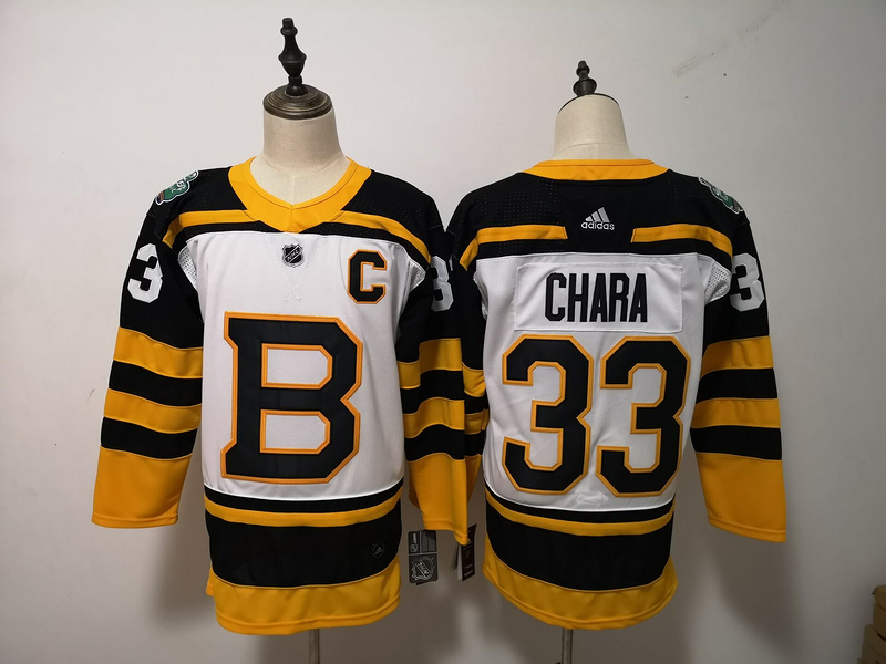 Men's Boston Bruins Zdeno Chara #33 White Jersey